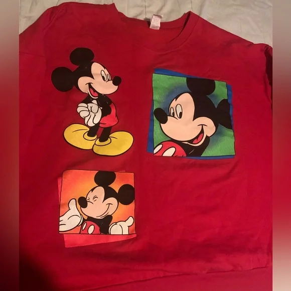 Vintage 90s Plus Size Disney Mickey Mouse Sweatshirt Rare 3X find! Red - Picture 2 of 8